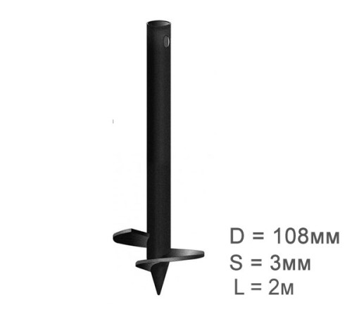 Купить Свая винтовая 108х3мм, длиной 2.5м